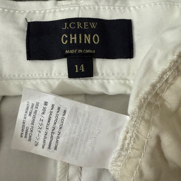 J.Crew Shorts Women's 14 High Rise Stretch Chino Shorts Pockets 7" Inseam White - Picture 8 of 13